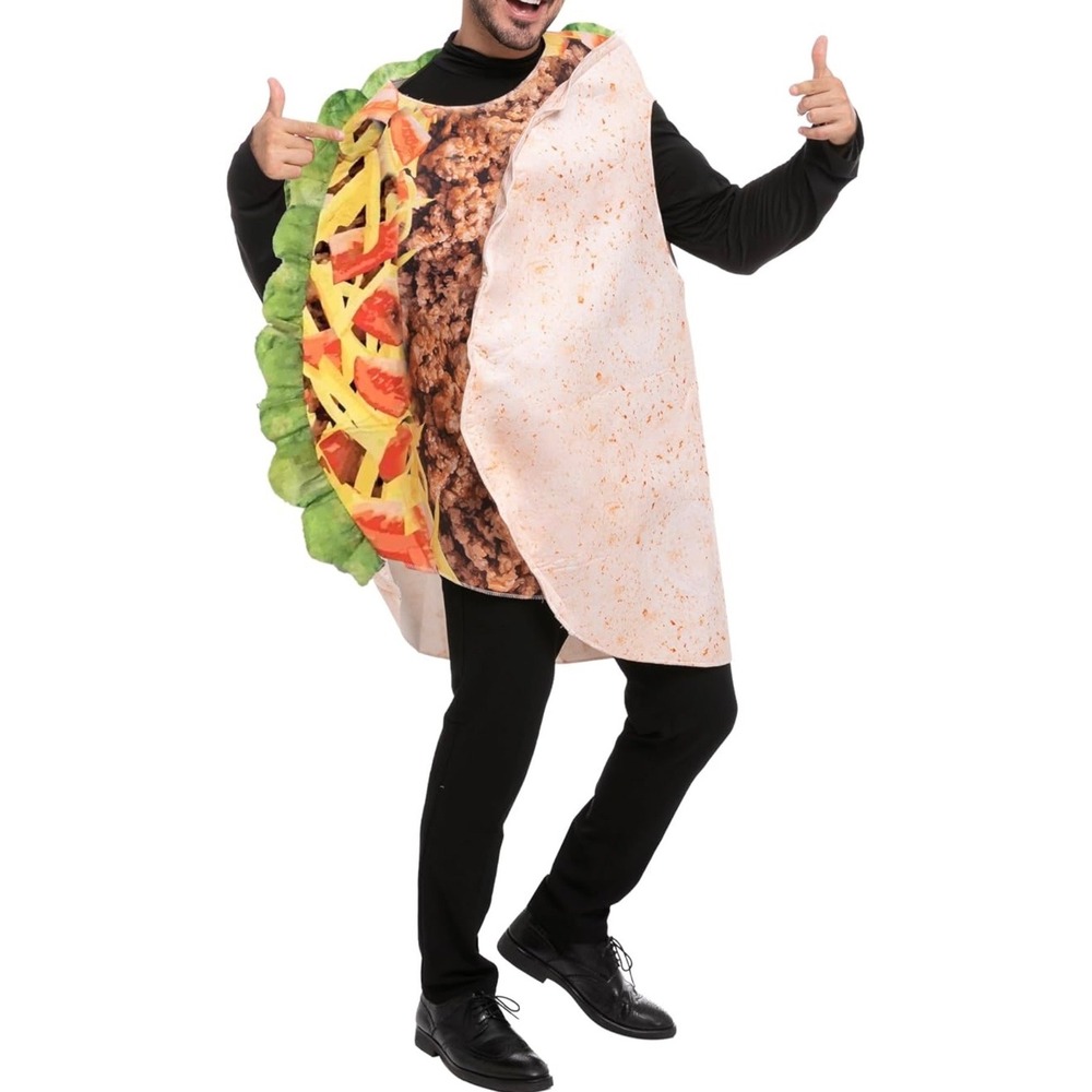 spooktacular creations realistic taco costume food tunic, unisex size large